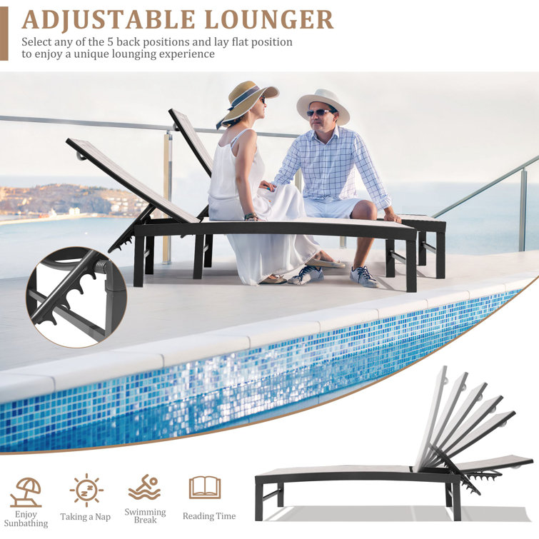Aluminum beach outlet lounge chairs